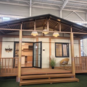 Luxurious and fully furnished double-wing folding villa with a pavilion and terrace