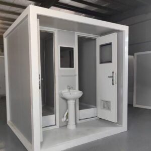 Single and double portable toilets