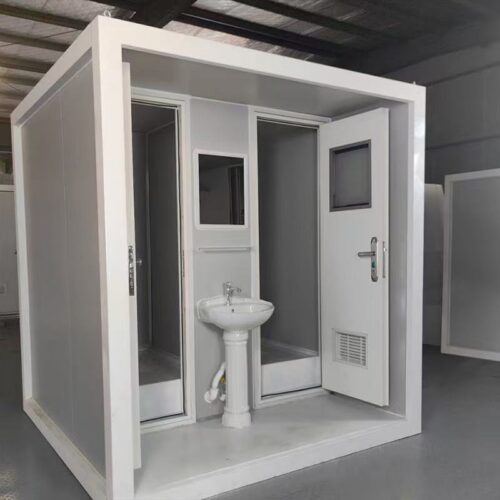 Single and double portable toilets