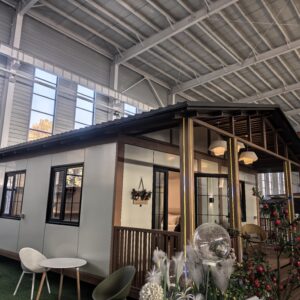 Luxurious and fully furnished double-wing folding villa with a pavilion and terrace