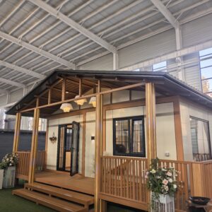 Luxurious and fully furnished double-wing folding villa with a pavilion and terrace