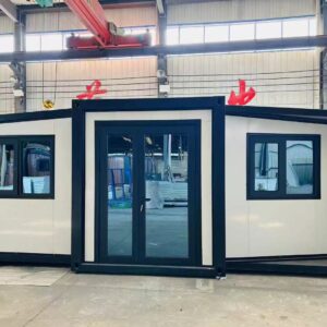 20-foot double-wing folding standard version white wall panel black frame