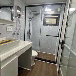 20-foot carved-panel curtain wall double-wing folding room