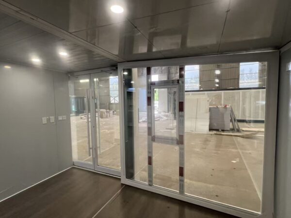 20-foot carved-panel curtain wall double-wing folding room