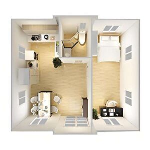 20-foot white double-wing expansion room