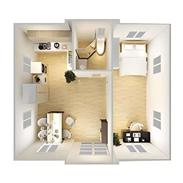 20-foot white double-wing expansion room