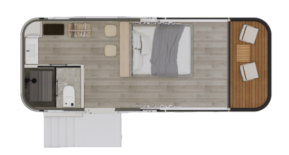 V6 2 V6 model with balcony luxury space cabin