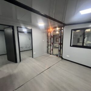 20-foot double-wing folding standard version white wall panel black frame